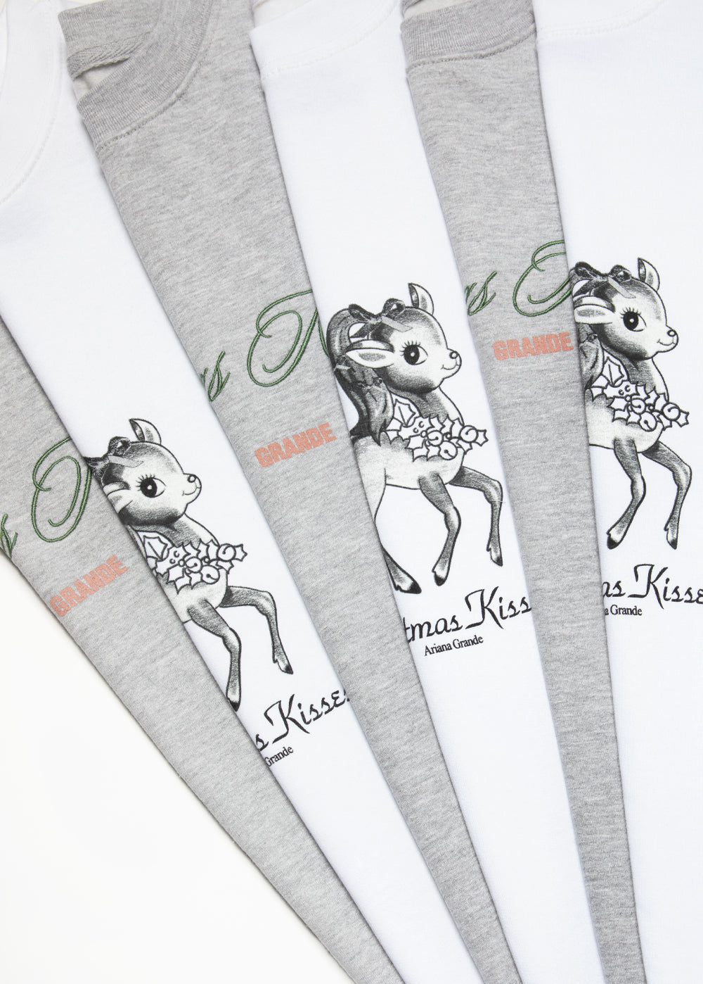 Christmas Kisses Reindeer Crewneck Detail