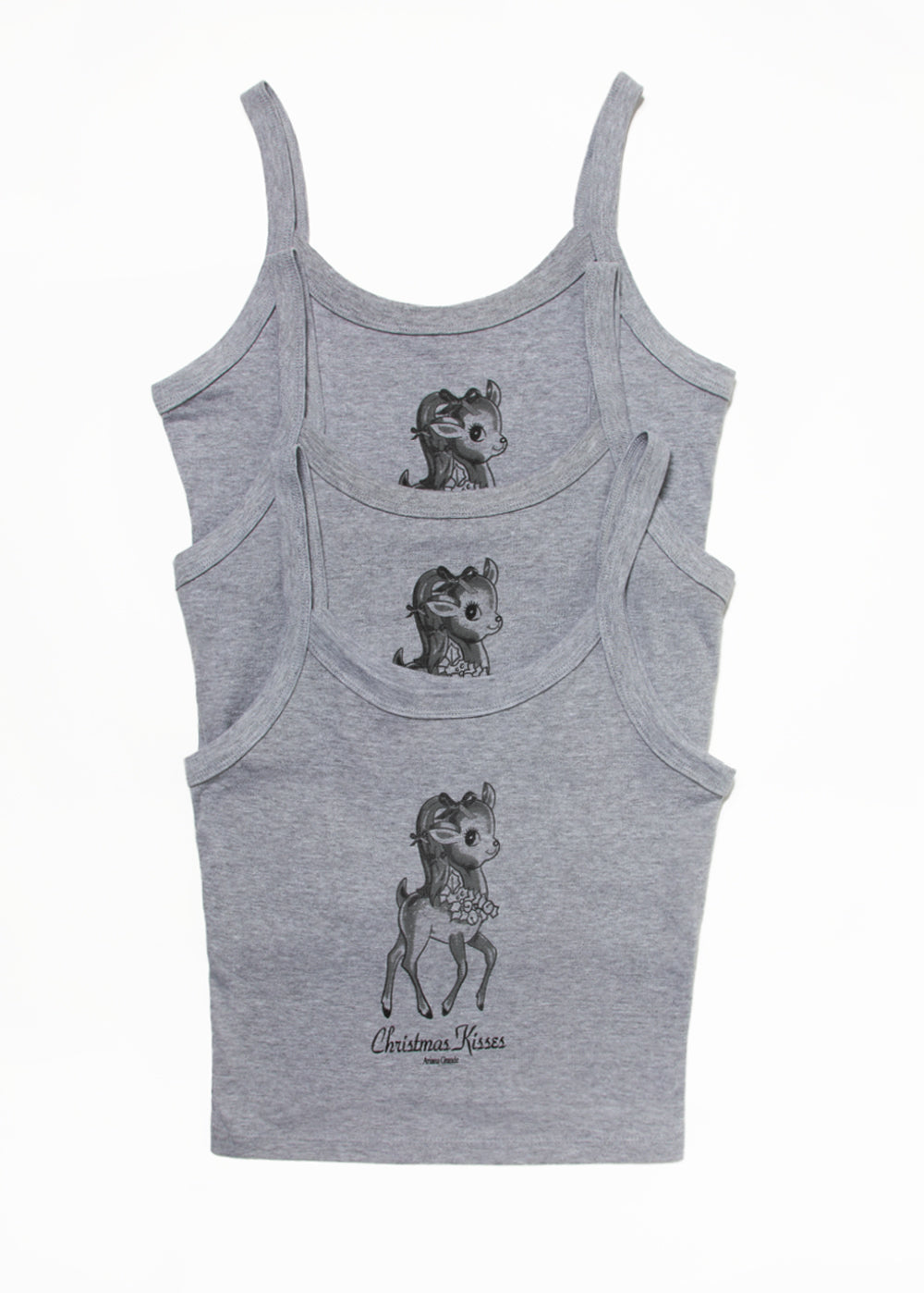 Christmas Kisses Cropped Tank Top Layered