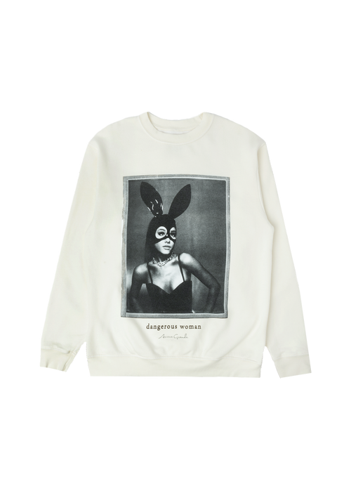 dangerous woman cream crewneck
