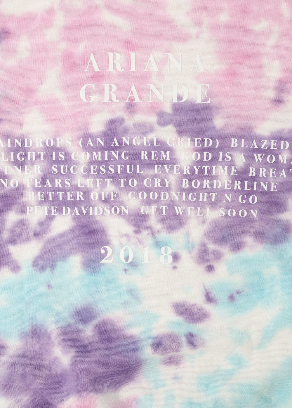 god is a woman tie dye crewneck back detail