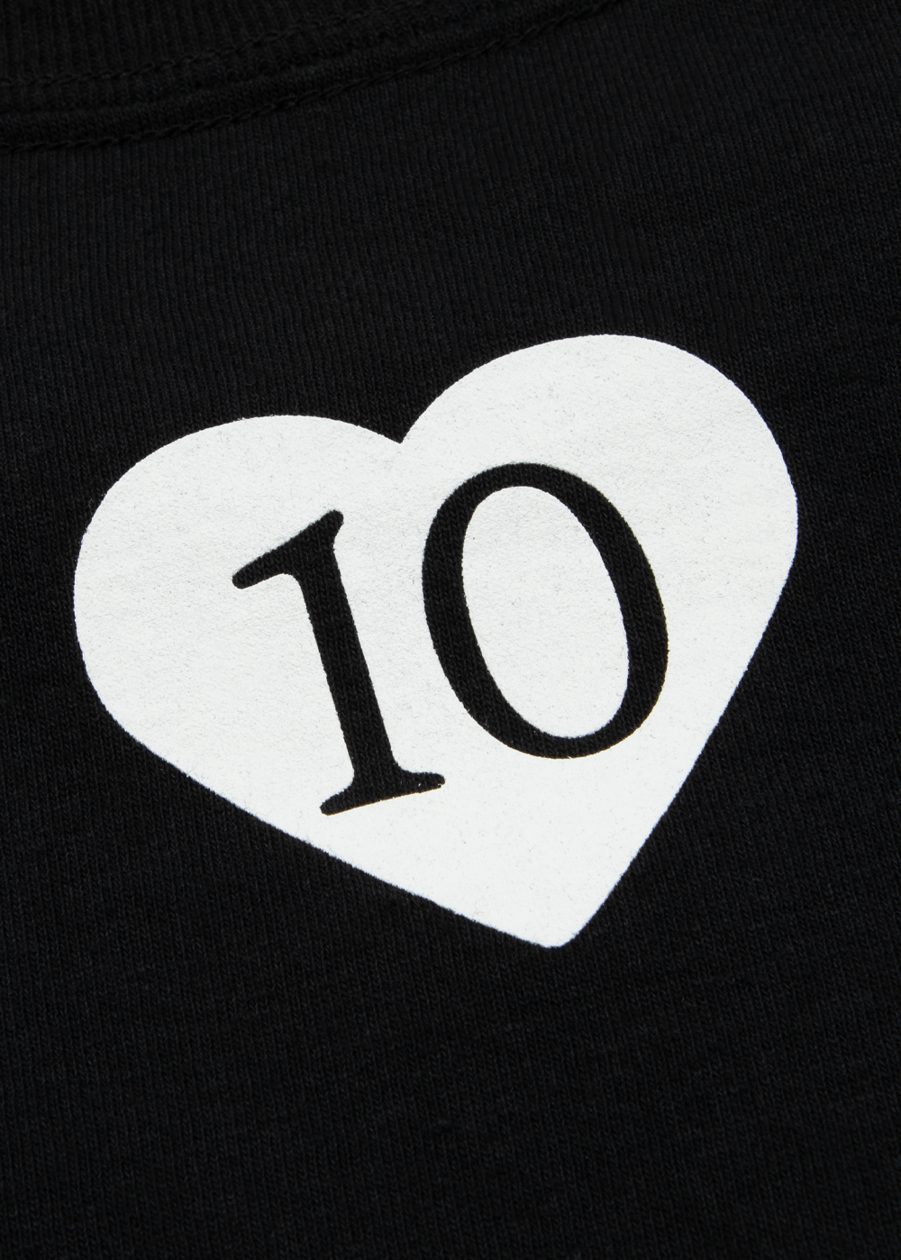 yours truly 10th anniversary puff print tee back detail