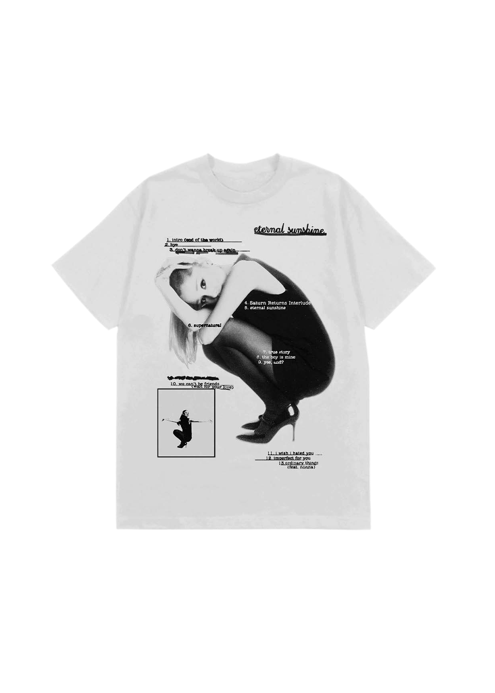 eternal sunshine tracklist white t-shirt